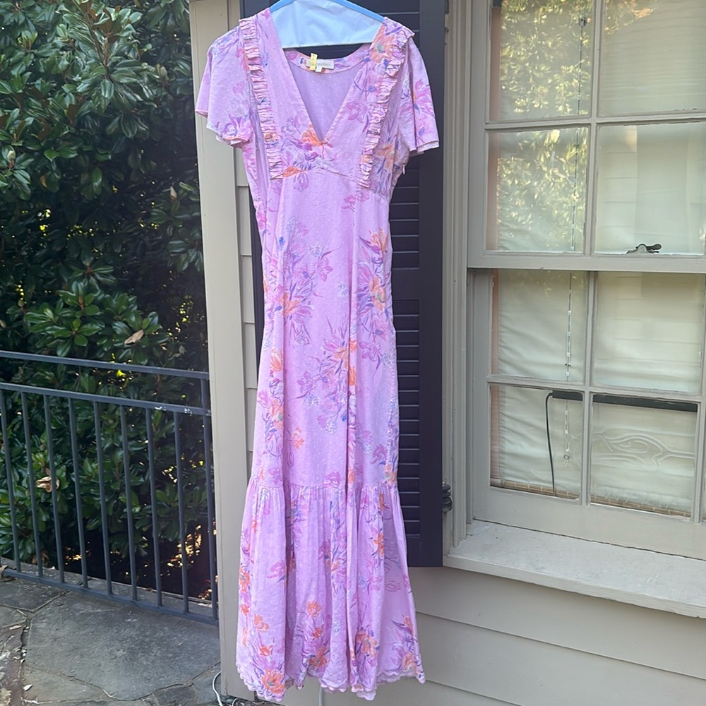 Love shack long maxi dress. Excellent condition. Pretty pinks and purples